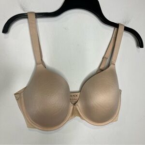 Spanx pillow top t-shirt bra tan‎ nude women’s size 34DD underwire full coverage